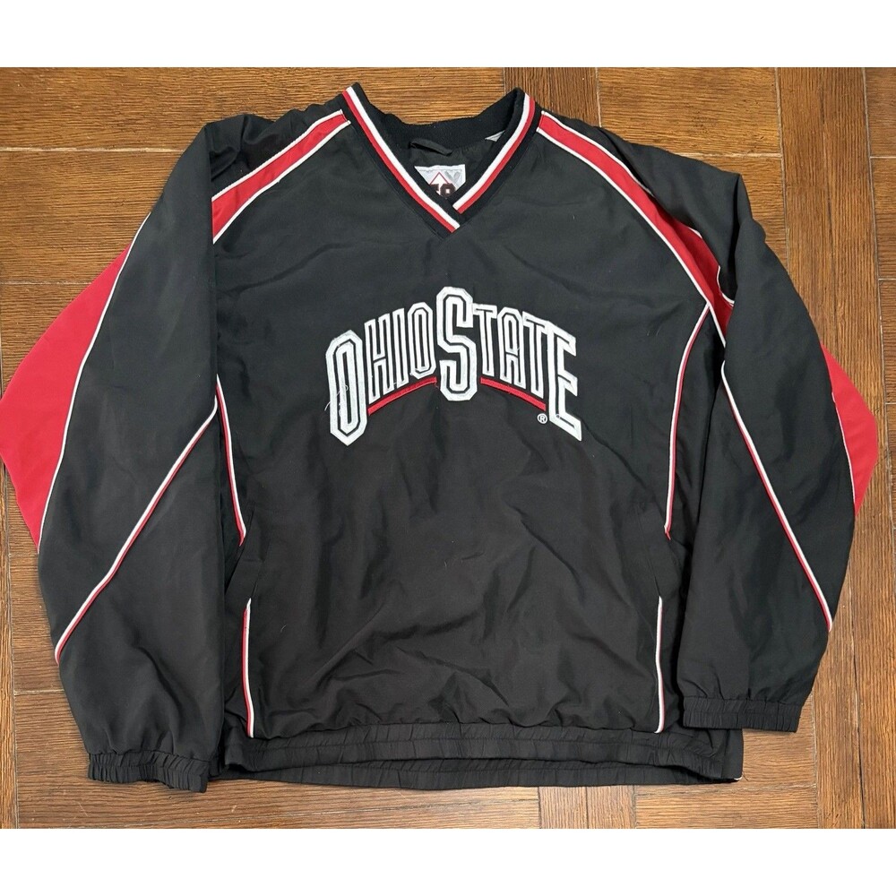 Vintage Ohio State Buckeyes Men’s Size XL Black Windbreaker Sweater Pullover